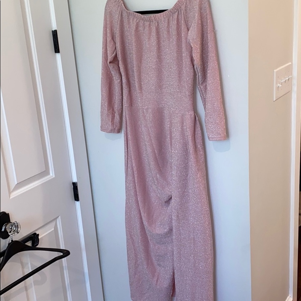 Pink shimmer dress